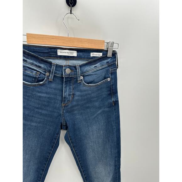 Banana Republic Medium Wash Skinny Ankle Denim Jeans Womens Size 25 - Picture 5 of 8